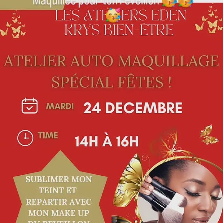 Atelier d'auto-maquillage spécial fêtes à la Villa Eden Krys